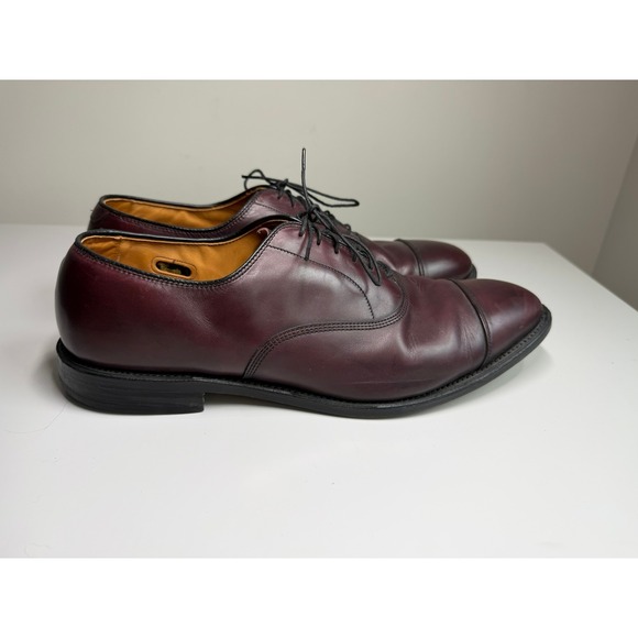 Allen Edmonds Park Avenue Mens 13 D Burgundy Leather Cap Toe Oxford Shoes 5875 - Picture 6 of 10